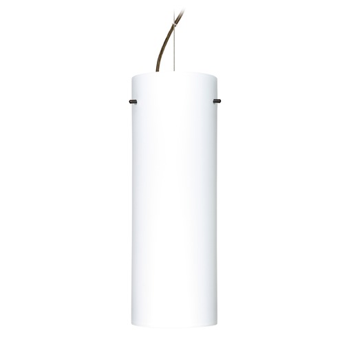 Besa Lighting Tondo Bronze LED Pendant Light with Cylindrical Shade