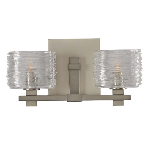 Kalco Lighting Clearwater Satin Nickel Bathroom Light by Kalco Lighting 312132SN