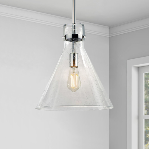 Maxim Lighting Maxim Lighting Seafarer Polished Chrome Pendant Light with Conical Shade 26119CDPC/BUI
