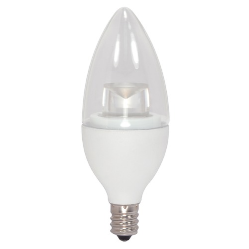 3.5W LED Candle 2700K 300 Lumens Candelabra Base 120V Dimmable by Satco Lighting
