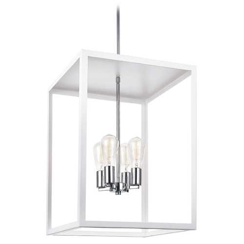 Flare White Chandelier by Matteo Lighting