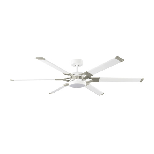 Loft 62-Inch LED Fan in Matte White by Visual Comfort & Co Fans