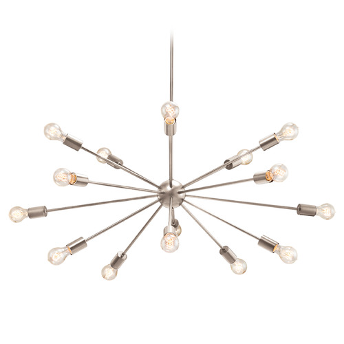 Justice Design Group Axion Brushed Nickel Chandelier
