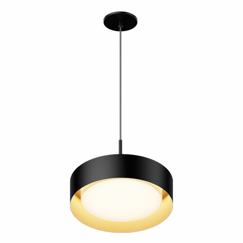 Echo 13-Inch 5CCT LED Pendant in Black & Gold by ET2 Lighting