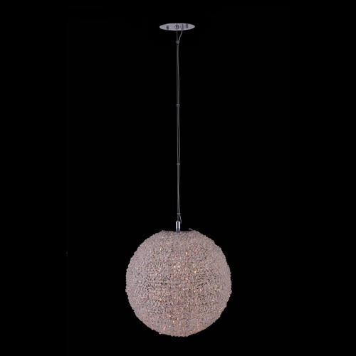 Lina 18-Inch LED Orb Pendant in Polished Chrome by Allegri Crystal
