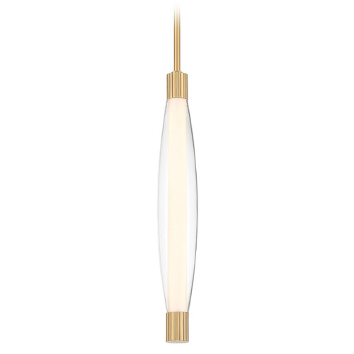 Minka Lavery Minka Lavery Verto Legacy Brass LED Mini-Pendant Light with Oblong Shade 3114-732-L