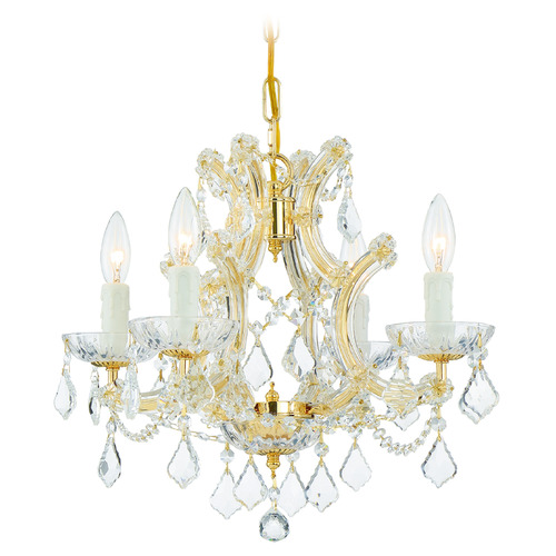 Crystorama Lighting Maria Theresa Gold Crystal Chandelier