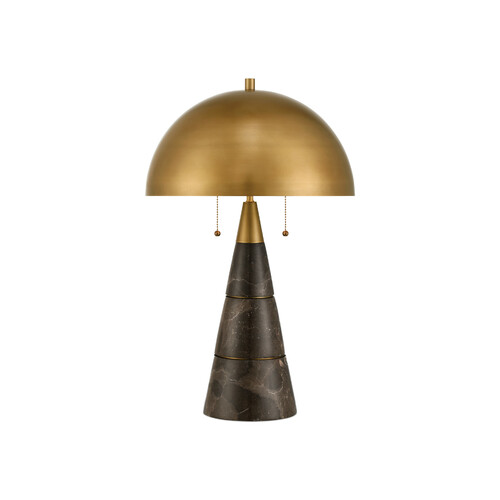 Edith Desk Lamp in Coffee Brown & Antique Brass by Currey & Company