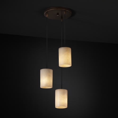 Justice Design Group Clouds Collection Multi-Light Pendant by Justice Design Group CLD-8818-10-DBRZ