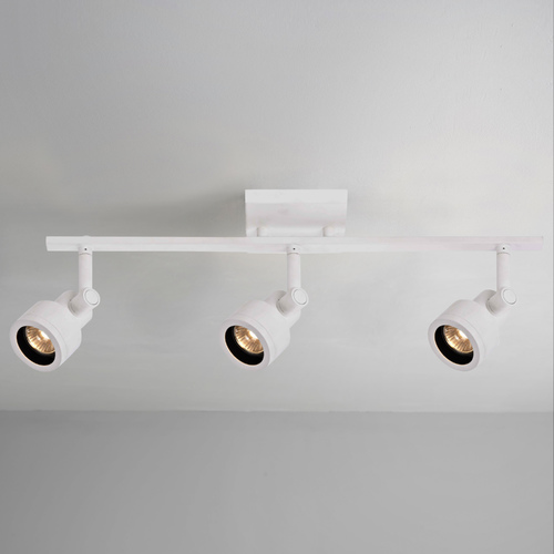 Recesso Lighting by Dolan Designs Track Light with 3 Stepped Cylinder Spot Lights - White - GU10 Base TR0203-WH