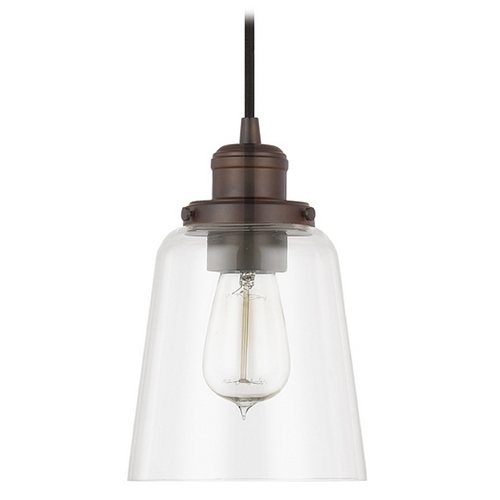 Fallon 6-Inch Cone Pendant in Burnished Bronze by Capital Lighting