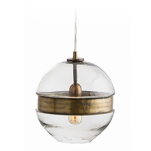 Garrison Round Pendant in Antique Brass by Arteriors Home