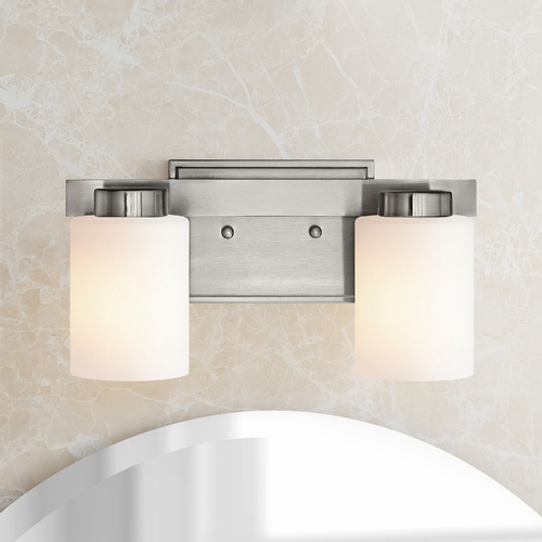 Hinkley Miley 2-Light Brushed Nickel LED Bathroom Light 3000K by Hinkley Lighting 5052BN-LED