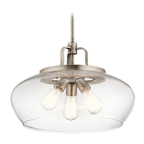 Kichler Lighting Transitional Pendant Light Pewter Davenport by Kichler Lighting 43904AP