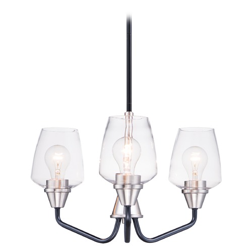 Goblet Black & Satin Nickel Chandelier by Maxim Lighting