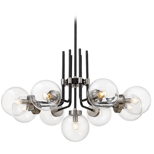 Parsons Matte Black & Brushed Nickel Chandelier by Z-Lite