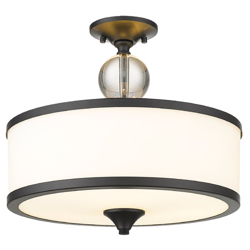 Z-Lite Cosmopolitan Matte Black Semi-Flush Mount by Z-Lite 307SF-MB