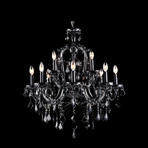 Avenue Lighting Onyx Ln. Black Crystal Chandelier by Avenue Lighting HF1039-BLK