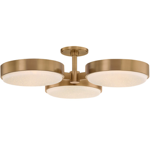 Troy Lighting Rory Patina Brass LED Semi-Flushmount Light