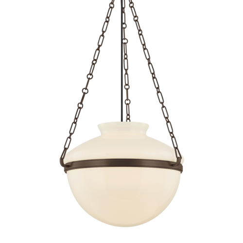 Troy Lighting Paradigm Bronze LED Pendant Light with Bowl / Dome Shade