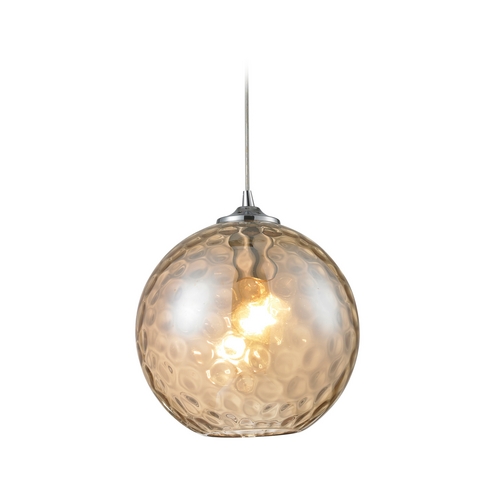 Elk Lighting Mini-Pendant Light with Beige / Cream Glass - Includes Recessed Adapter Kit 31380/1CMP-LA