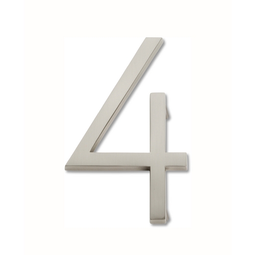 Atlas Homewares Brushed Nickel House Number 4 by Atlas Homewares AVN4-BRN