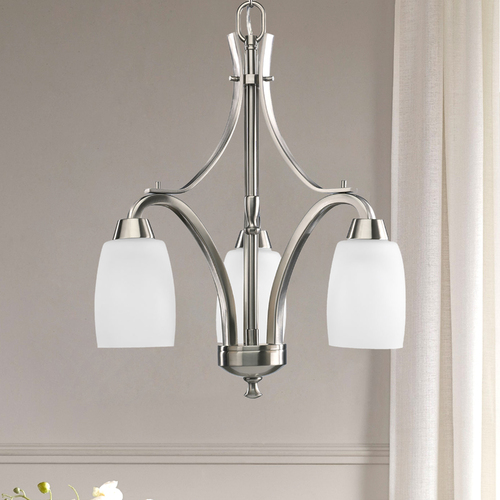 Progress Lighting Wisten 13-Inch Chandelier in Brushed Nickel by Progress Lighting P4434-09