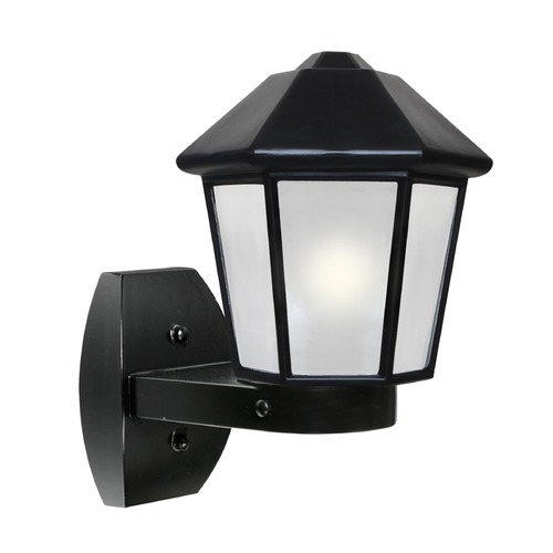 Frosted Glass Outdoor Wall Light Black Costaluz by Besa Lighting