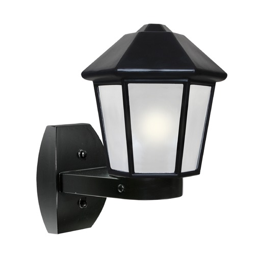 Besa Lighting Frosted Glass Outdoor Wall Light Black Costaluz by Besa Lighting 327257-WALL-FR