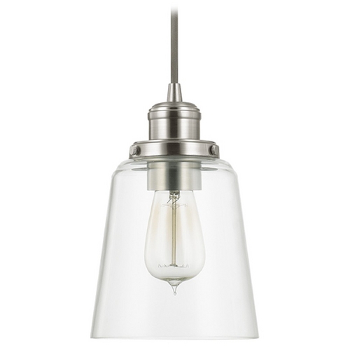 Fallon 6-Inch Cone Pendant in Brushed Nickel by Capital Lighting