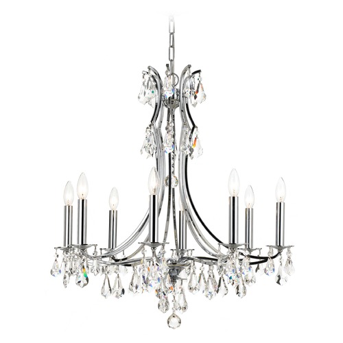 Cedar 27-Inch Crystal Chandelier in Polished Chrome by Crystorama Lighting