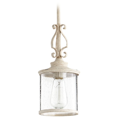 Quorum Lighting Seeded Glass Mini Pendant White by Quorum Lighting 3073-70