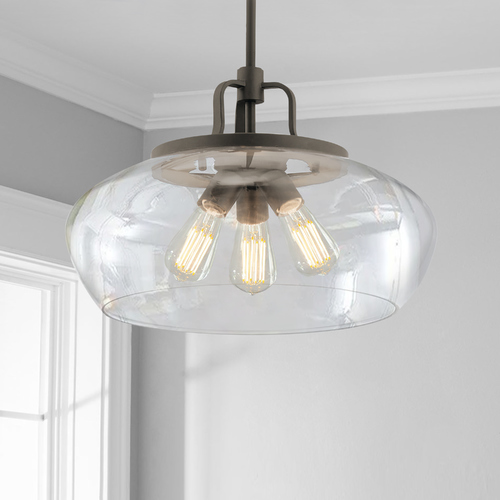 Kichler Lighting Transitional Pendant Light Olde Bronze Davenport by Kichler Lighting 43904OZ