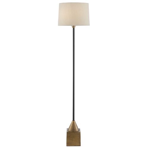Currey and Company Lighting Keeler Floor Lamp in Antique Brass/Black by Currey & Company 8000-0073