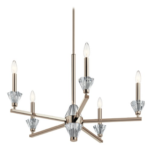 Kichler Lighting Calyssa 28-Inch Polished Nickel Chandelier by Kichler Lighting 52001PN