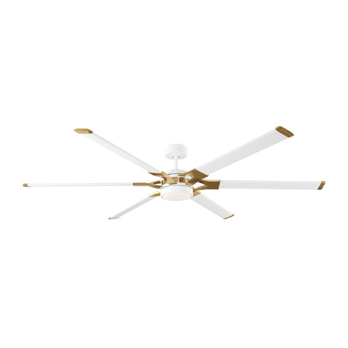 Loft 72-Inch LED Fan in Matte White by Visual Comfort & Co Fans