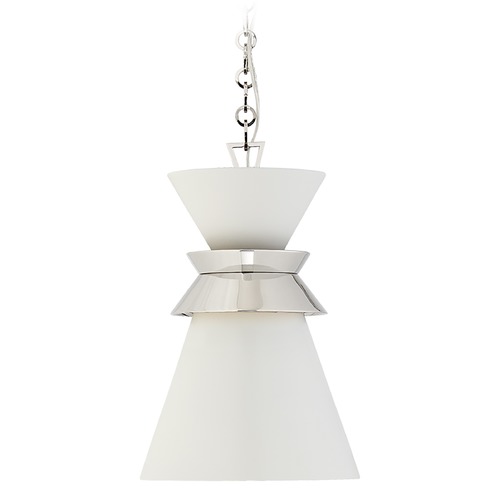 E.F. Chapman Alborg Pendant in Nickel & White by Visual Comfort Signature