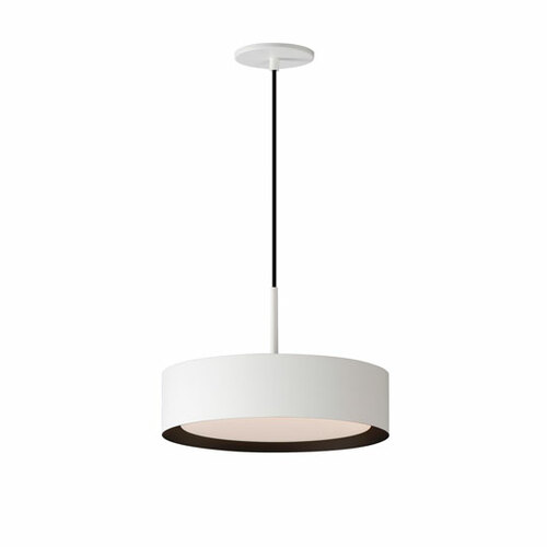 Echo 13-Inch 5CCT LED Pendant in White & Black by ET2 Lighting