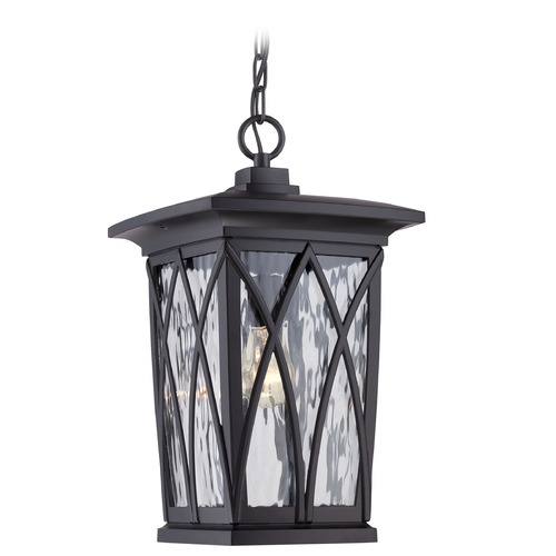 Grover Mystic Black Outdoor Hanging Light by Quoizel Lighting