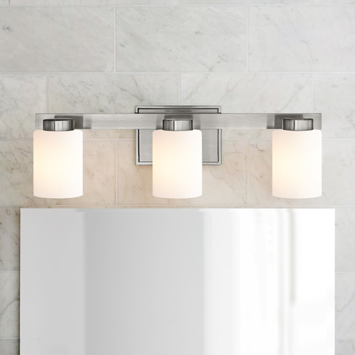 Hinkley Miley 3-Light Brushed Nickel LED Bathroom Light 3000K by Hinkley Lighting 5053BN-LED