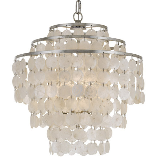 Crystorama Lighting Brielle 18-Inch Chandelier in Antique Silver by Crystorama Lighting BRI-3008-SA