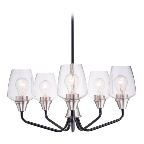 Goblet Black & Satin Nickel Chandelier by Maxim Lighting