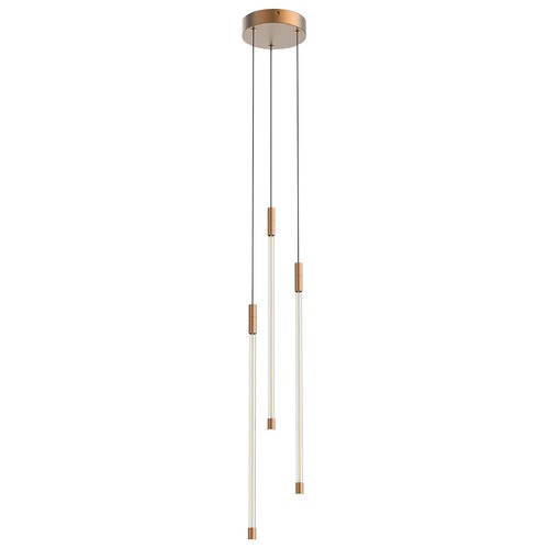 Kuzco Lighting Motif 5.5-Inch Wide LED Multi-Port Pendant in Brushed Gold by Kuzco Lighting MP75221-VB