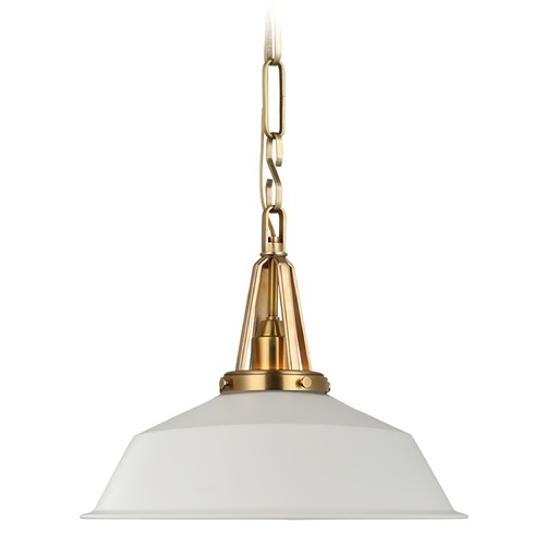 Chapman & Myers Layton 14-Inch Pendant in Brass by Visual Comfort Signature