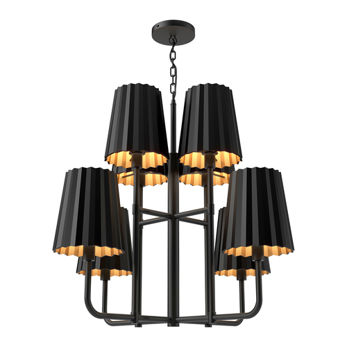 Alora Lighting Alora Lighting Plisse Matte Black Chandelier CH528830MB