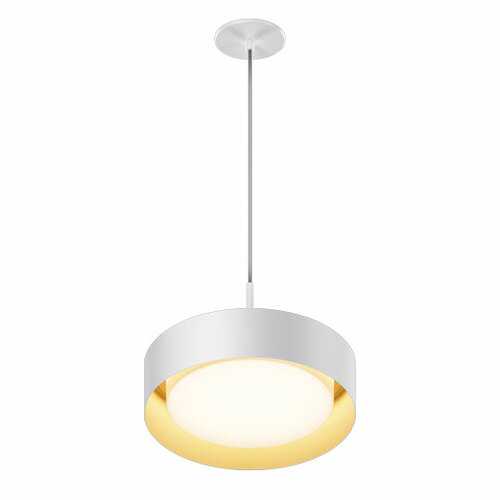 ET2 Lighting Echo 13-Inch 5CCT LED Pendant in White & Gold by ET2 Lighting E51011-WTGLD