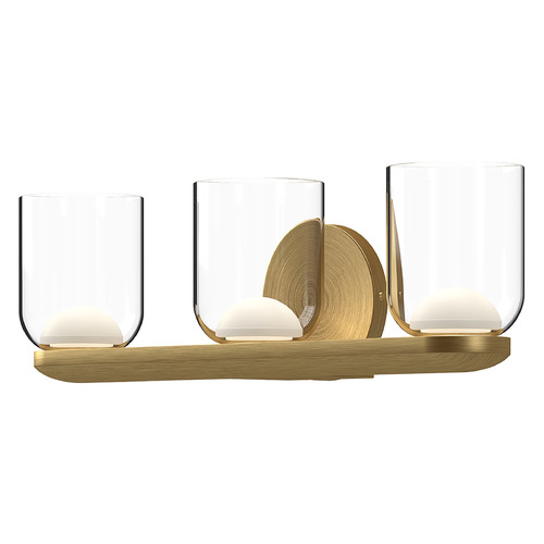 Cedar Brushed Gold LED Bathroom Light by Kuzco Lighting