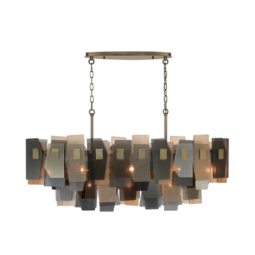 Eurofase Lighting Cocolina 48-Inch Linear Chandelier in Antique Brass by Eurofase 43874-019