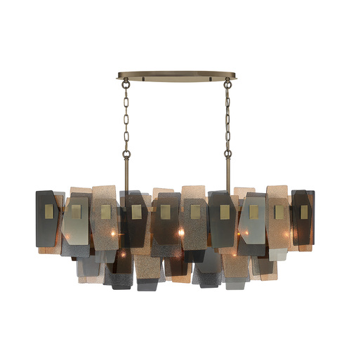 Cocolina 48-Inch Linear Chandelier in Antique Brass by Eurofase
