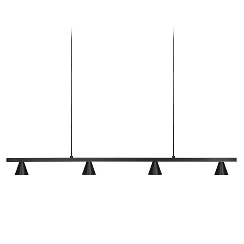 Kuzco Lighting Dune Black LED Island Light with Conical Shade